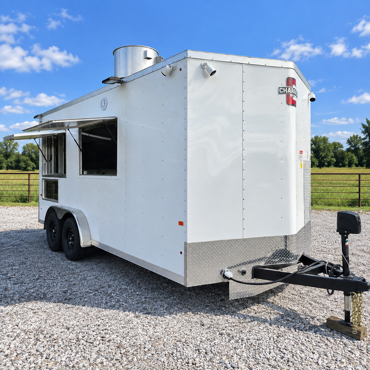 7.5 X 16 Enclosed Concession Food Vending Trailer With Equipment